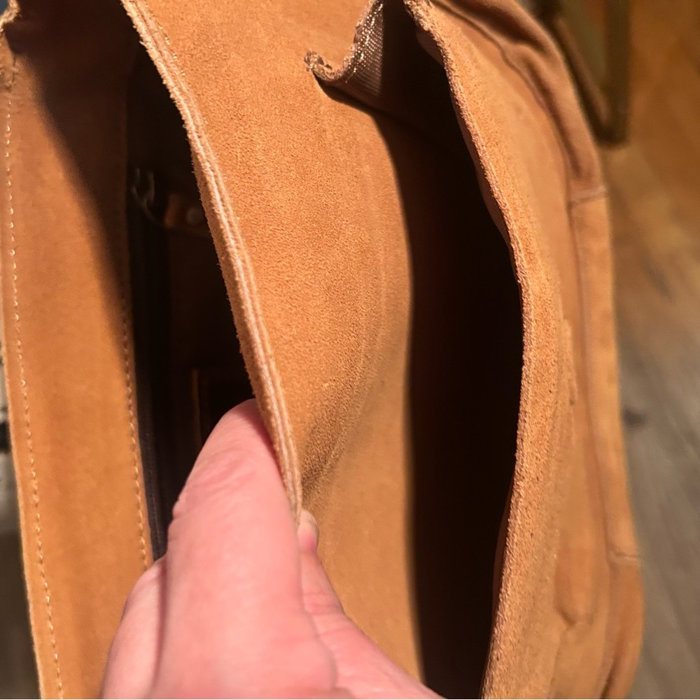 RUSTIC TOWN Suede Leather Shoulder Bag Crossbody Saddle Women Purse - Picture 9 of 13